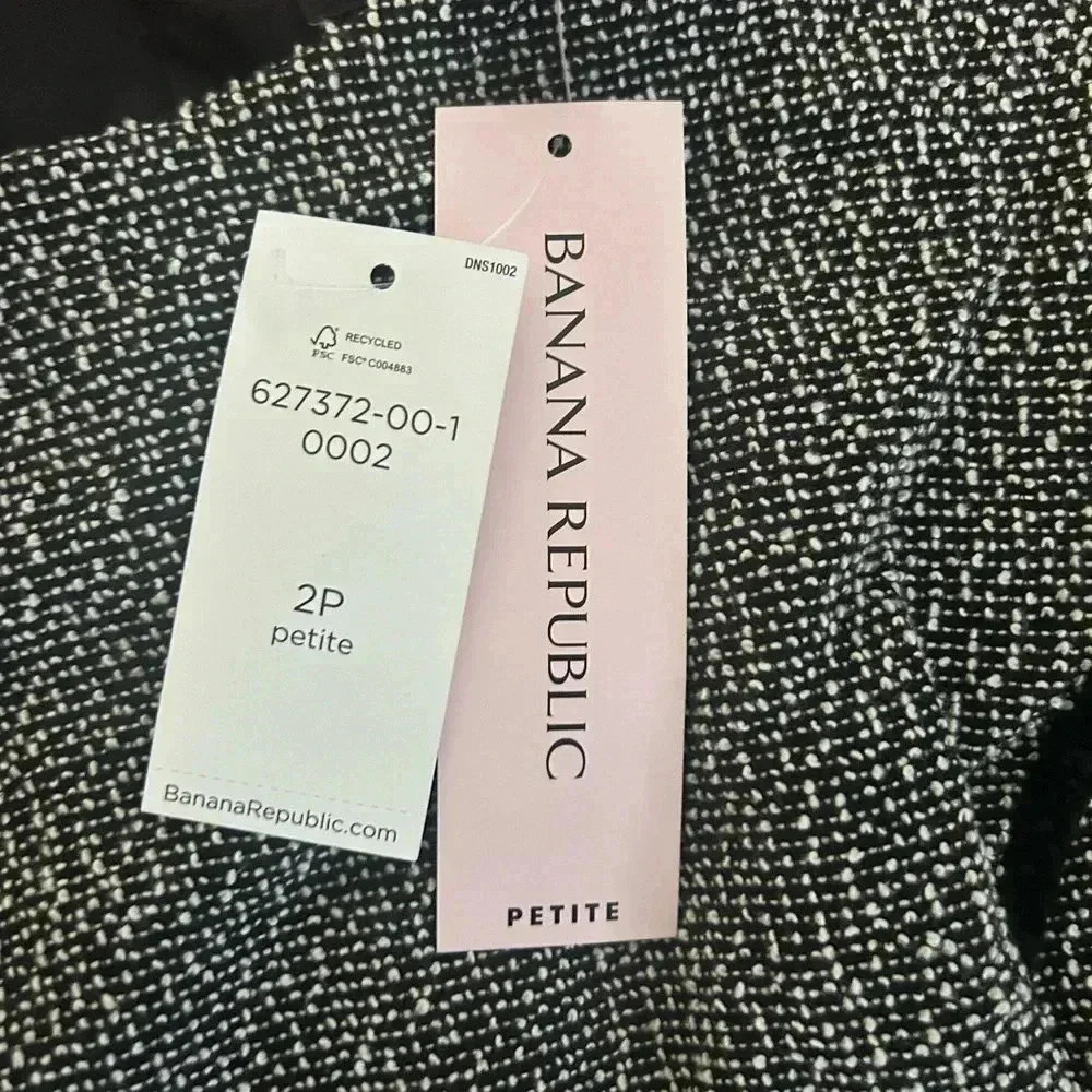 NWT Banana Republic Gray & Black Convertible Jacquard Dress Size 2P - Picture 15 of 16